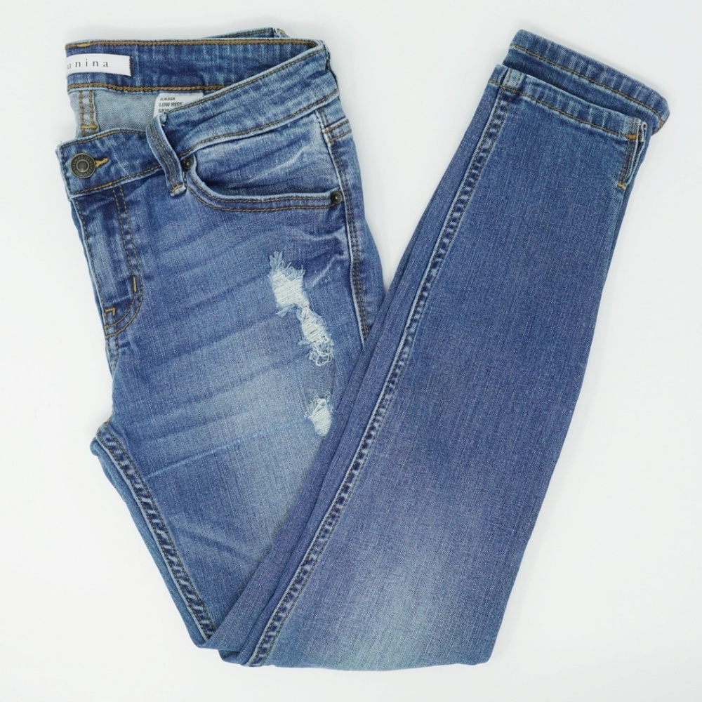 eunina Distressed Skinny Ankle Jeans - Picture 1 of 7
